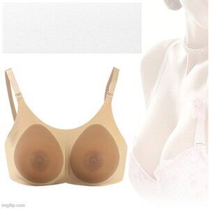 Silicone Breast Forms DD/E Cup Prosthesis Mastectomy Crossdresser Soft Feel NIB